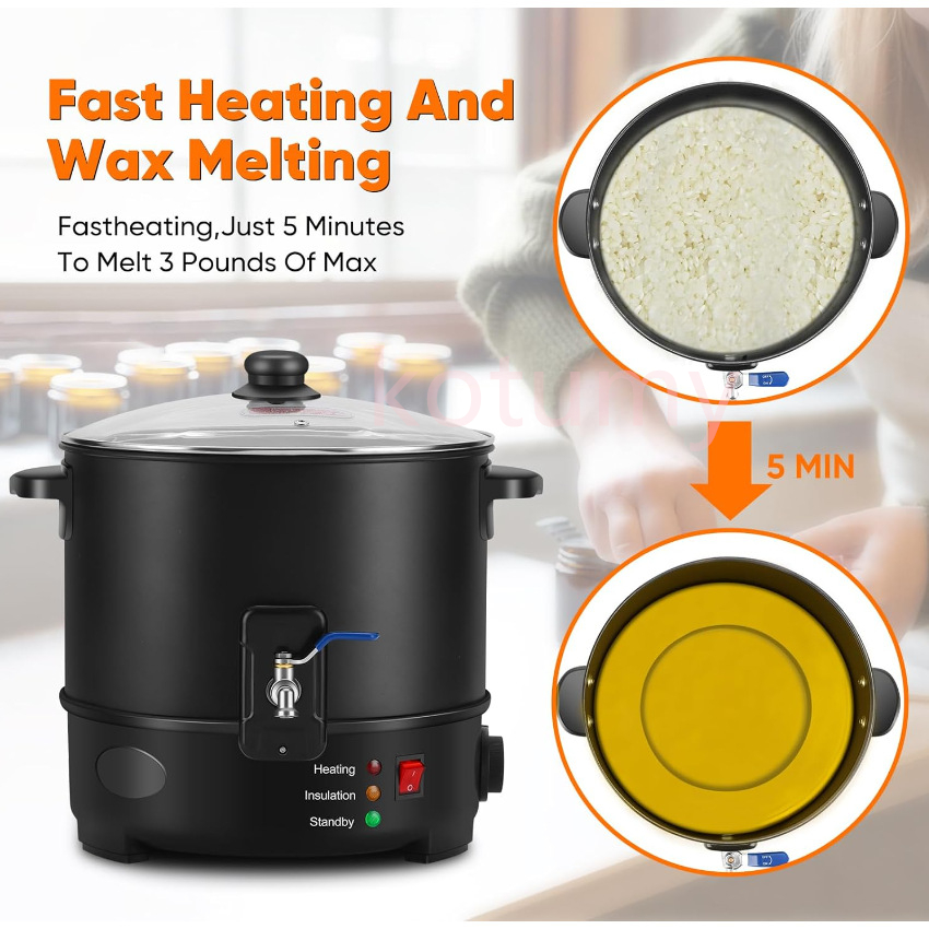 6L Small  Wax Melter Paraffin  - Candle Making Kits avaliação e preço