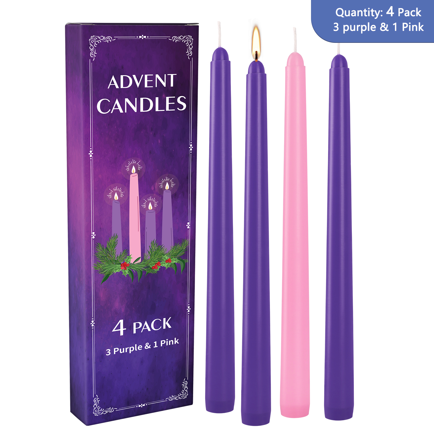 4 Pieces 10inch a Three Purple - Candle Making Place avaliação e preço