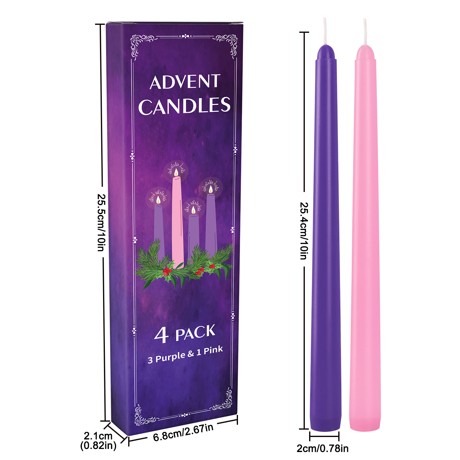 4 Pieces 10inch a Three Purple - Candle Making Place avaliação e preço