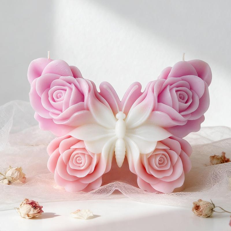 DIY Rose Butterfly Form Silico - Candle Making Design avaliação e preço