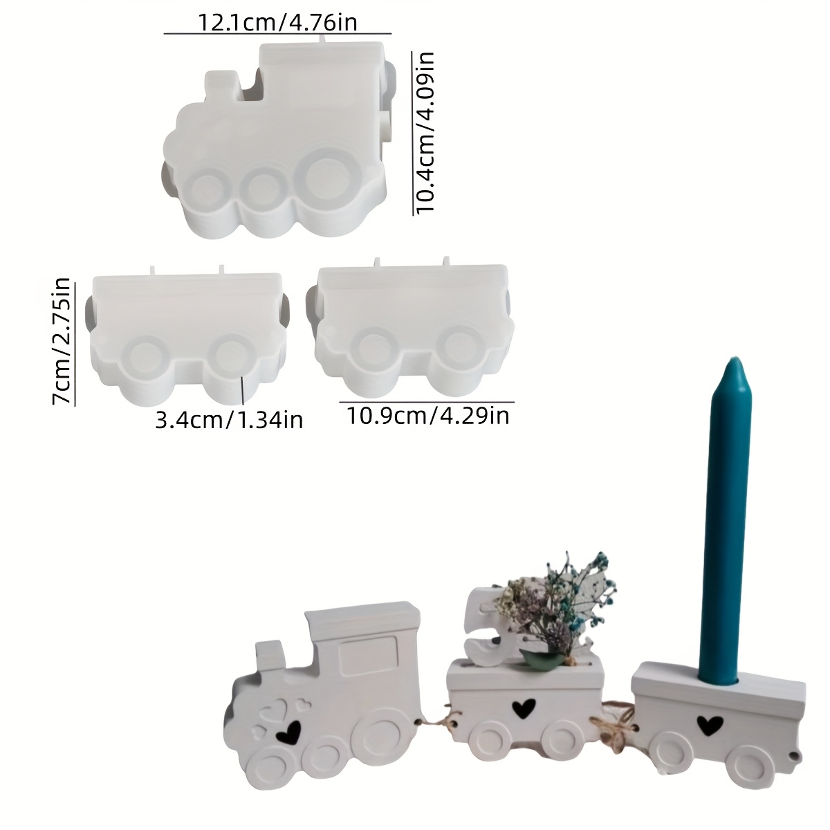 Train Set Resin Silicone Molds - Candle Making Set avaliação e preço