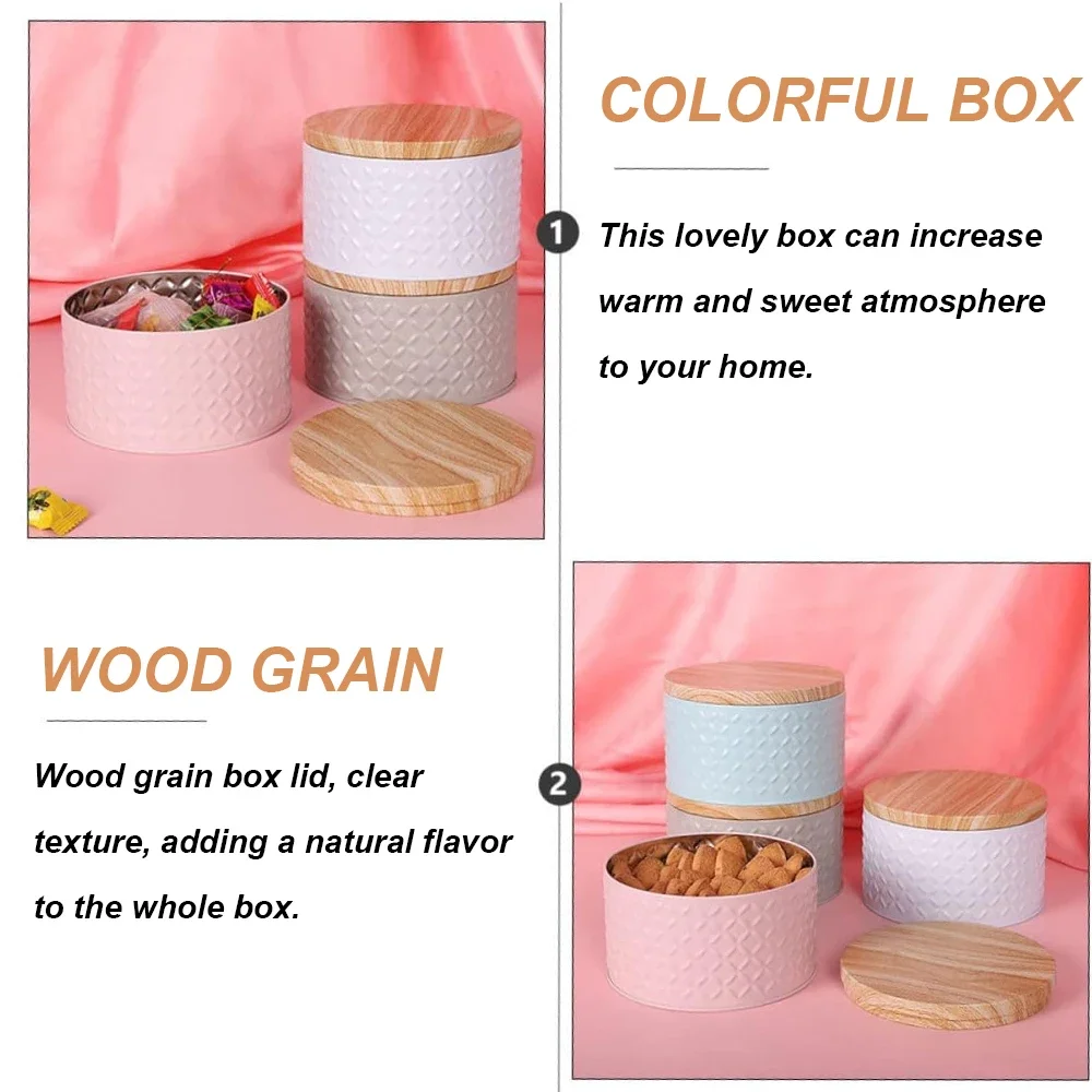 Tea Storage Jar Wood Grain Tin - Candle Making Homewood avaliação e preço