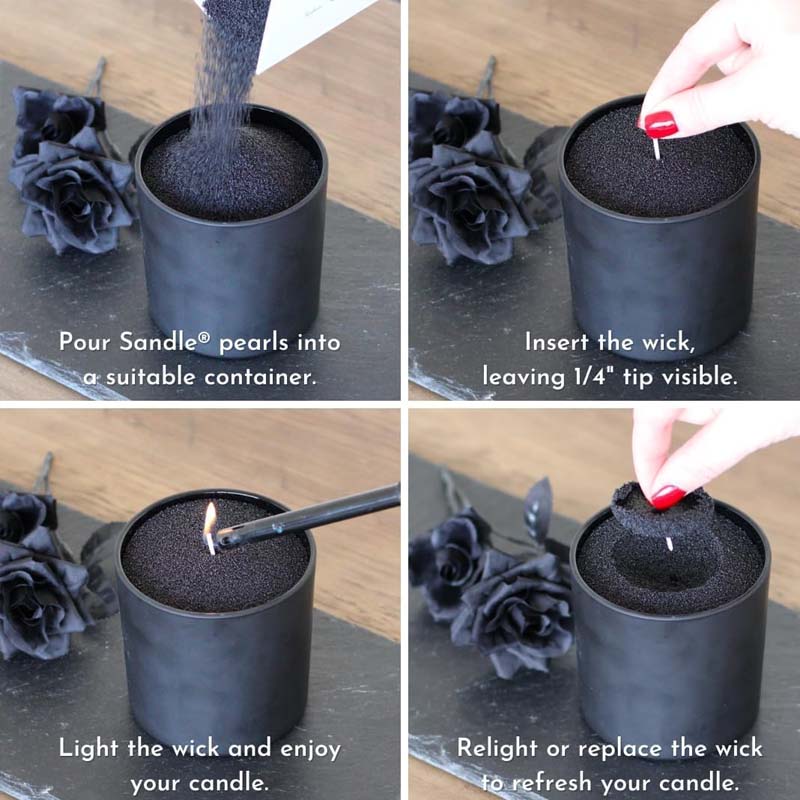 Black Candle Sand with Wick, 2 - Candle Making Kits avaliação e preço