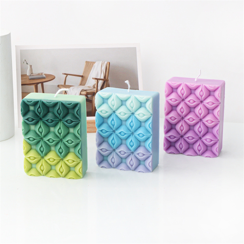 Square Flower Handmade Soap Si - Candle Making Set avaliação e preço