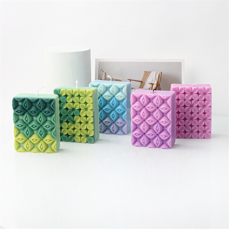 Square Flower Handmade Soap Si - Candle Making Set avaliação e preço
