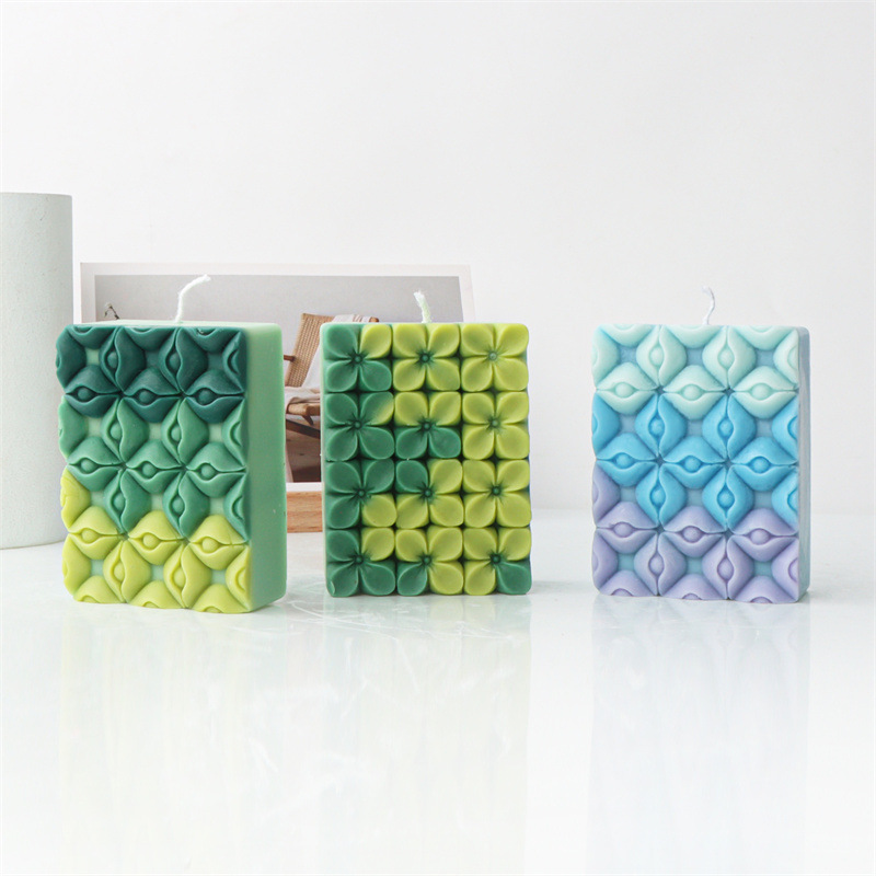 Square Flower Handmade Soap Si - Candle Making Set avaliação e preço