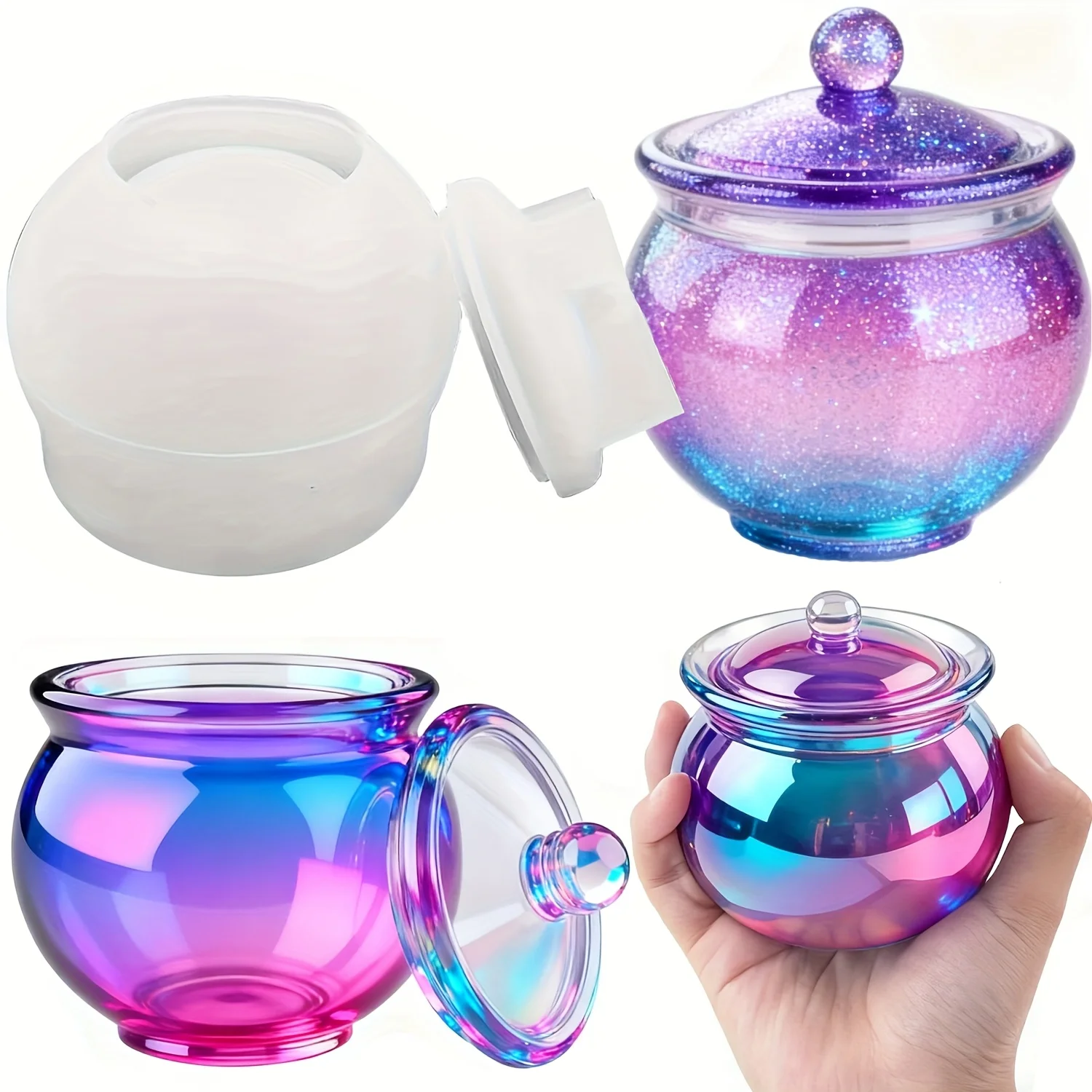 1 set of round resin can molds - Candle Making Design avaliação e preço