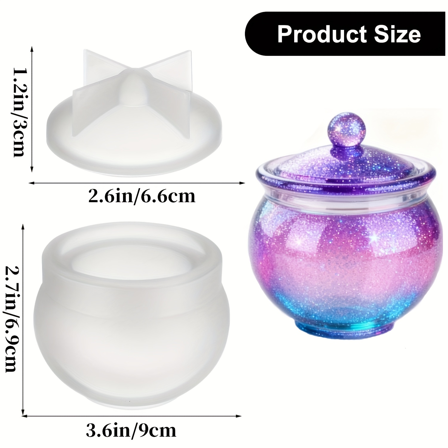 1 set of round resin can molds - Candle Making Design avaliação e preço