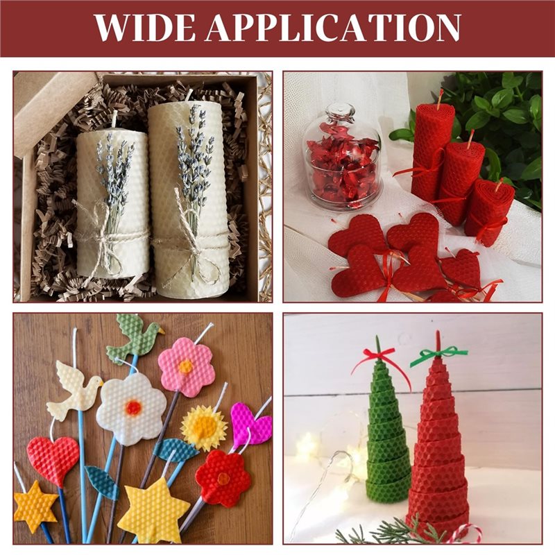 24Pcs 8x8 Inch Beeswax Sheets  - Candle Making Kit Beeswax avaliação e preço