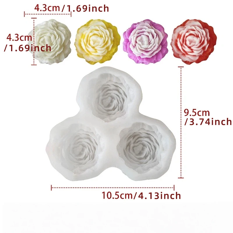 Peony Flower Candle Silicone M - Candle Making Design avaliação e preço